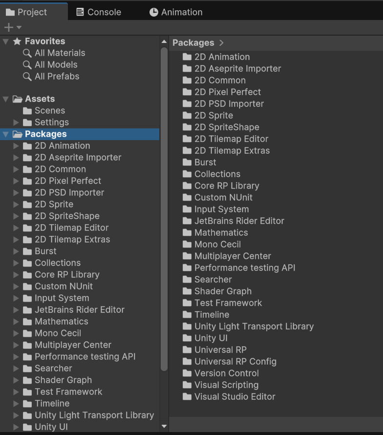 Unity: Create New Project